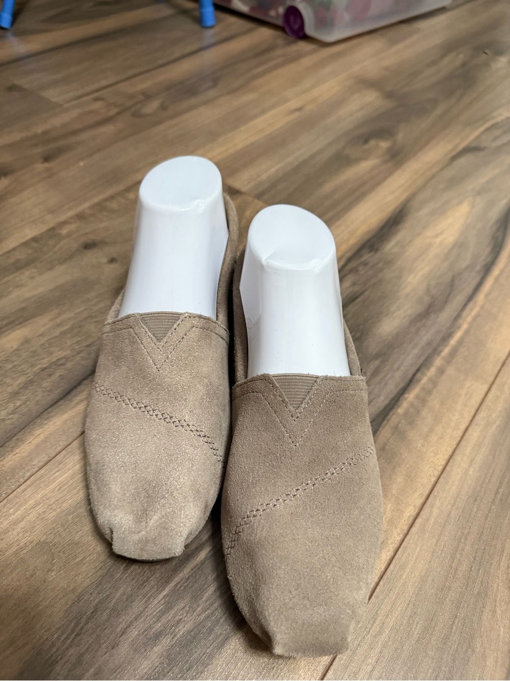 BOBS from Skechers Taupe Slip-On Suede Loafers